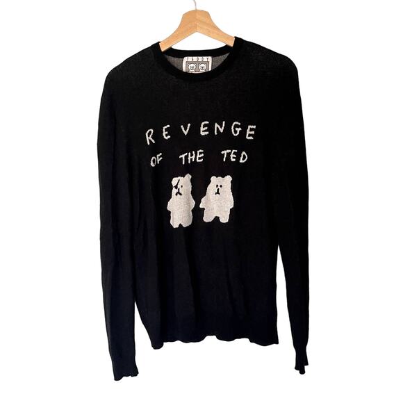 Teddy Fresh Revenge Of The Ted Black Sweater Men Size Medium - Picture 3 of 12
